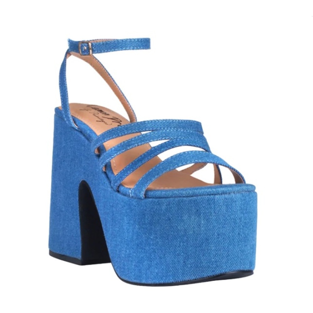 Privileged Lemon Drop Denim Heels Tornado